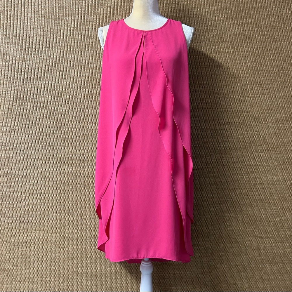 Chicos Dress Womens XS Coral Pink Chiffon